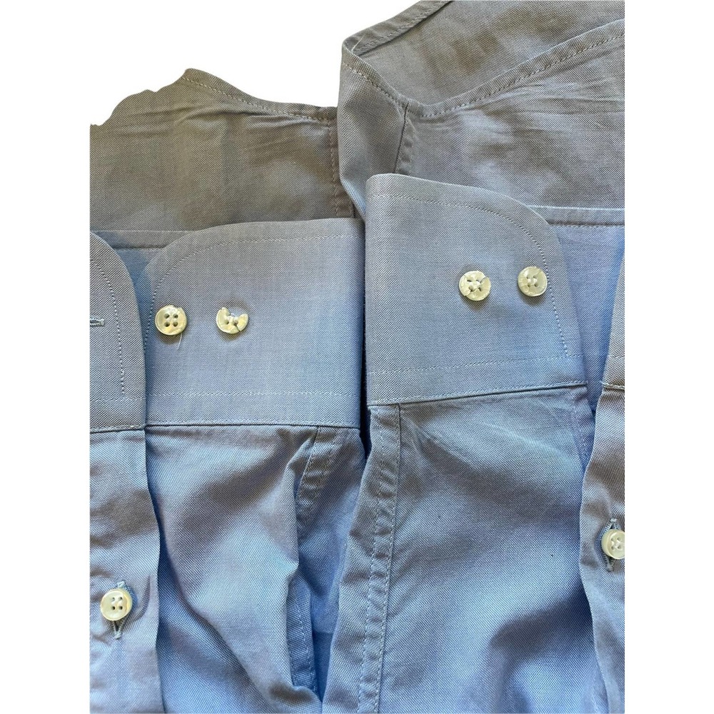 Mazzoni Light Blue Dress Shirt 16 34/45 Made in Italy 100% Cotton - Picture 9 of 10
